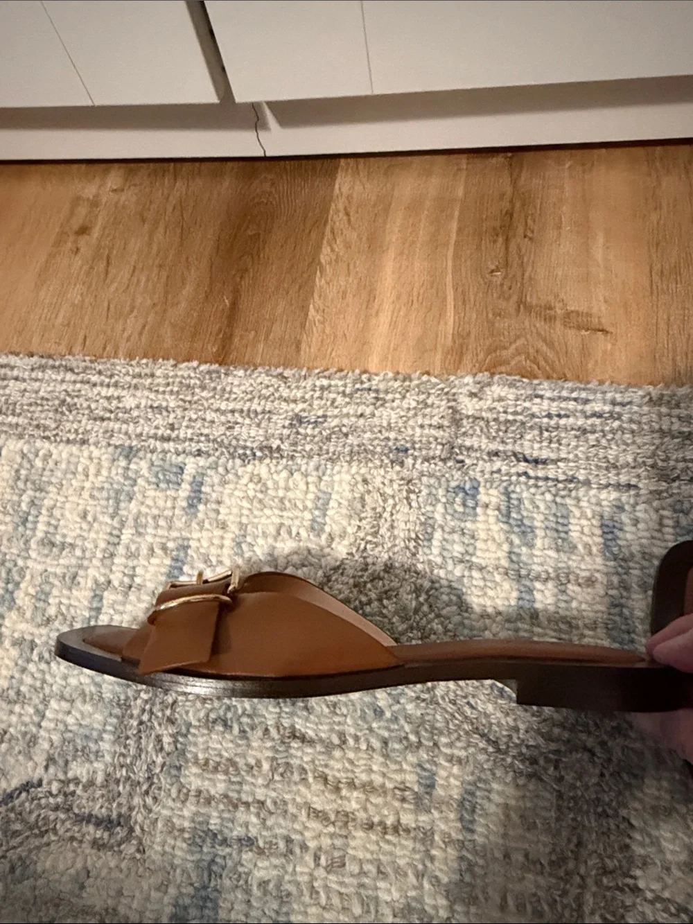 J. Crew Tan Brown Buckle Slide Mules